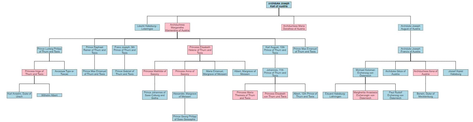 Family tree of Archduke Joseph Karl of Austria (kinpedia.net) Family tree of Archduke Joseph Karl of Austria (kinpedia.net)