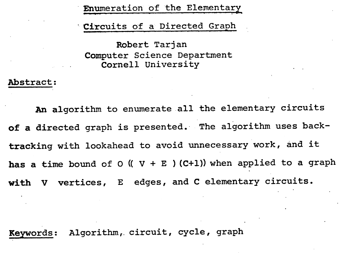 Abstract from the original article by Robert Tarjan (1972)