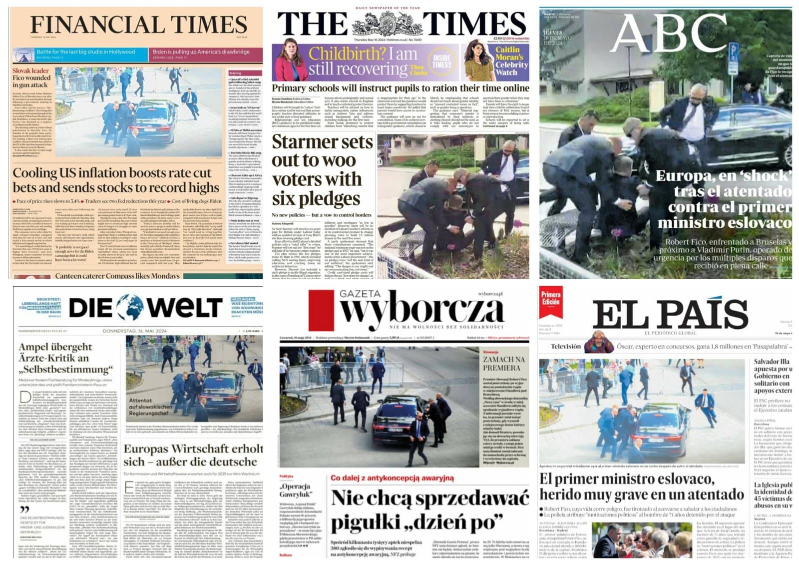 Attempted assassination of Robert Fico made international news Attempted assassination of Robert Fico made international news